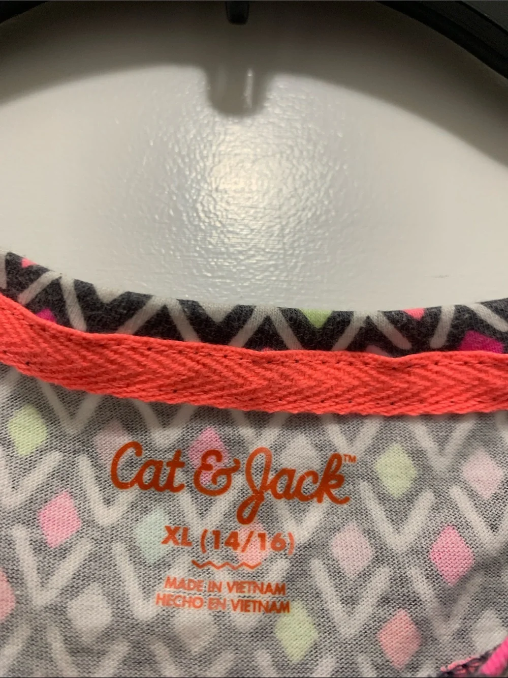 4/$10 Cat & Jack Girls Pink and Gray Geometric Knit Dress Size 14/16